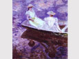Jovens no barco de Monet